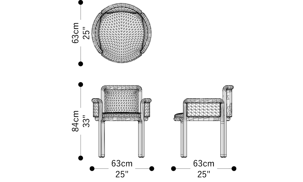 Imagem das dimensões principais do produto